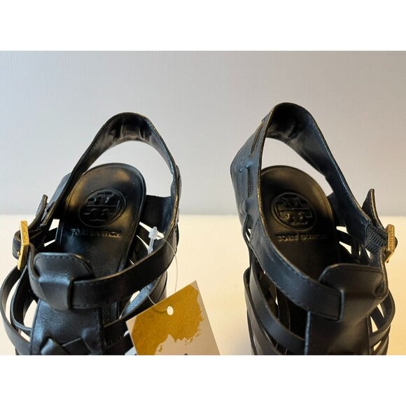 Tory Burch Black Woven Strappy Heels W/ Open Toes, Size 9.5 (US) - Picture 5 of 11